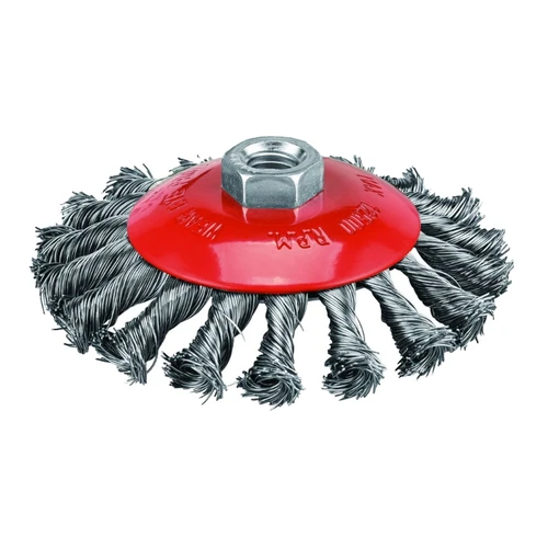 Кордщетка коническая PIT D125 крученая проволока резьба M14
